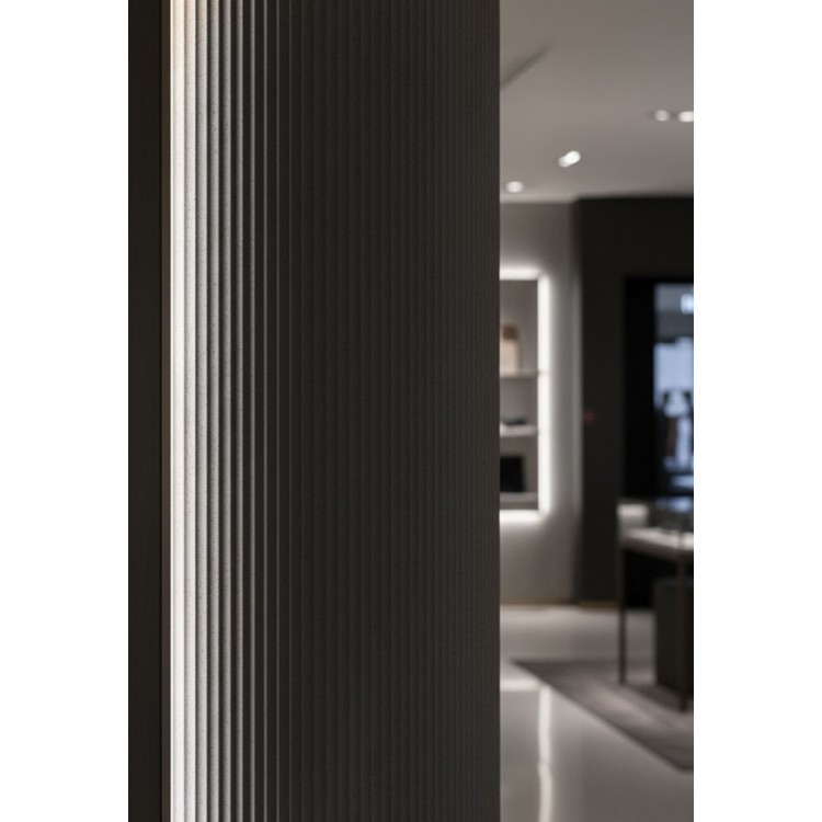 PANEL ΕΥΚΑΜΠΤΗΣ ΠΕΤΡΑΣ 113050 RIPPLE BOARD 600/1200mm MEDIUM GREY NewPlan