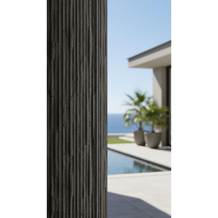 PANEL 111050 (ΚΙΒ 10ΤΜΧ) ΕΥΚΑΜΠΤΗΣ ΠΕΤΡΑΣ 600/1200mm MURETTO STONE MEDIUM GREY NewPlan
