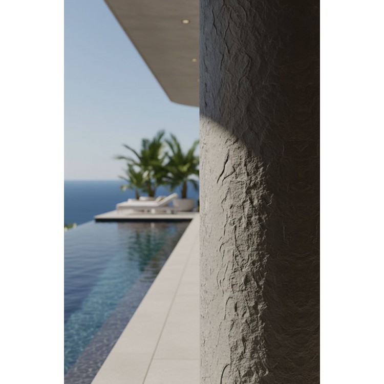 PANEL ΕΥΚΑΜΠΤΗΣ ΠΕΤΡΑΣ 108050 ROUGH GRANITE 600/1200mm MEDIUM GREY NewPlan