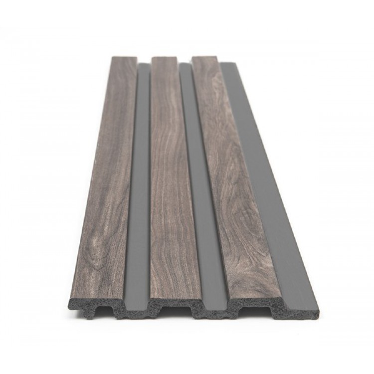 PS PANEL ΜΕ 3D ΠΗΧΑΚΙΑ 00 PIANO 12/122/2900mm WALNUT/DARK GREY NewPlan
