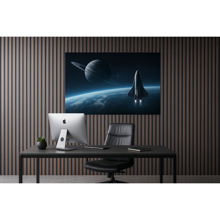 PS PANEL ΜΕ 3D ΠΗΧΑΚΙΑ 00 PIANO 12/122/2900mm WALNUT/DARK GREY NewPlan