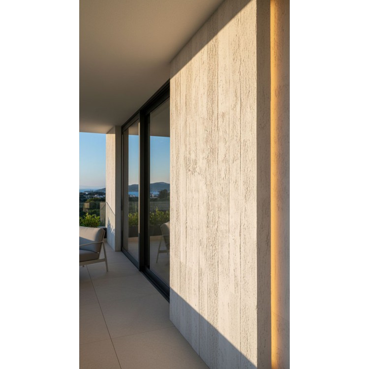 PANEL ΕΥΚΑΜΠΤΗΣ ΠΕΤΡΑΣ 117040  CONCRETE BOARD 600/1200mm LIGHT GREY NewPlan