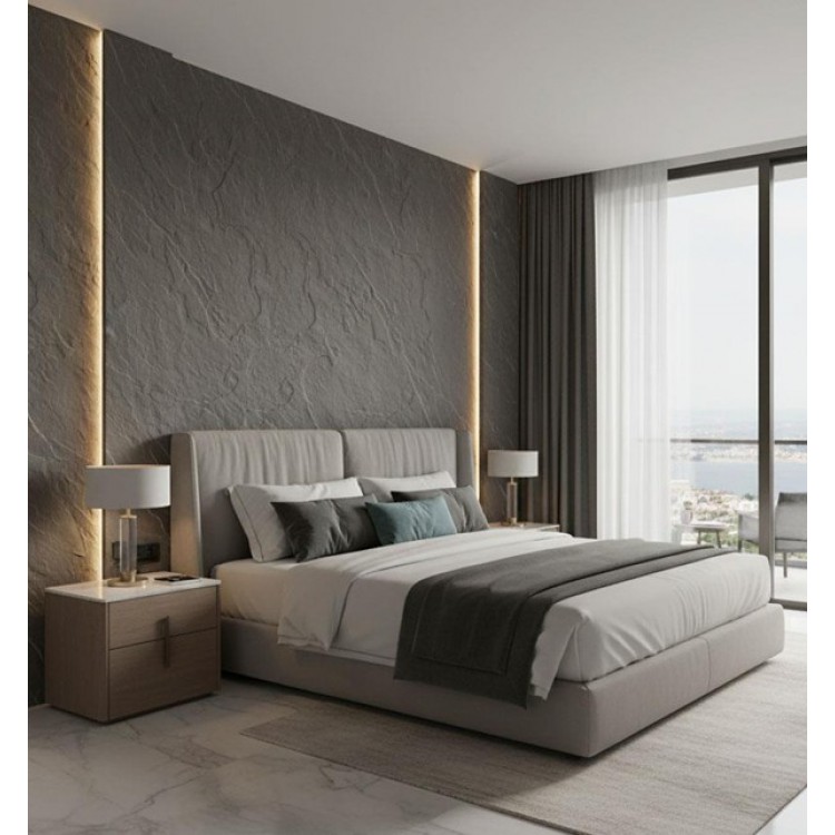 PANEL 101050 (ΚΙΒ   9ΤΜΧ) ΕΥΚΑΜΠΤΗΣ ΠΕΤΡΑΣ 600/1200mm SLATE MEDIUM GREY NewPlan