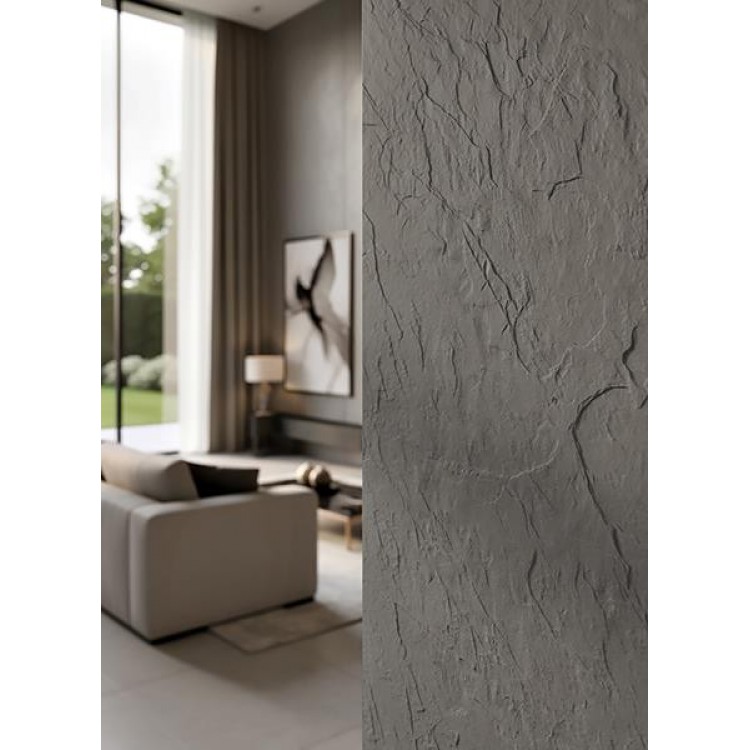 PANEL 101050 (ΚΙΒ   9ΤΜΧ) ΕΥΚΑΜΠΤΗΣ ΠΕΤΡΑΣ 600/1200mm SLATE MEDIUM GREY NewPlan