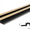 PS PANEL  ΜΕ 3D ΠΗΧΑΚΙΑ F4 RESIDENCE 21/122 mm  NAT.OAK/BLACK NewPlan