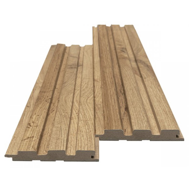 MDF PANEL ΜΕ 3D ΠΗΧΑΚΙΑ 508090 BEAT ST 16/119/2750mm PECAN NewPlan