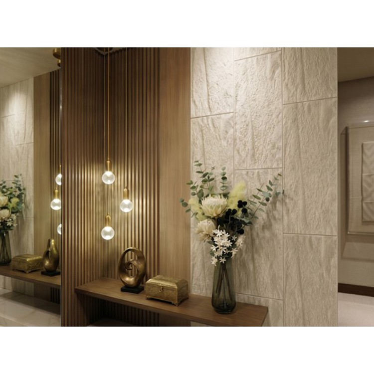 PANEL PU ΤΕΧΝΗΤΗΣ ΠΕΤΡΑΣ 301020 STONE SKIN 600/1200mm BEIGE WHITE NewPlan