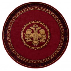 ΧΑΛΙ ΕΚΚΛΗΣΙΑΣΤΙΚΟ ATHOS 2128A BURGUNDY  ΡΟΤΟΝΤΑ - 200X200  NewPlan