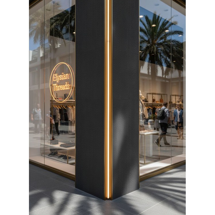 PANEL ΕΥΚΑΜΠΤΗΣ ΠΕΤΡΑΣ 119070  LINE STONE BOARD 600/1200mm DARK GREY NewPlan