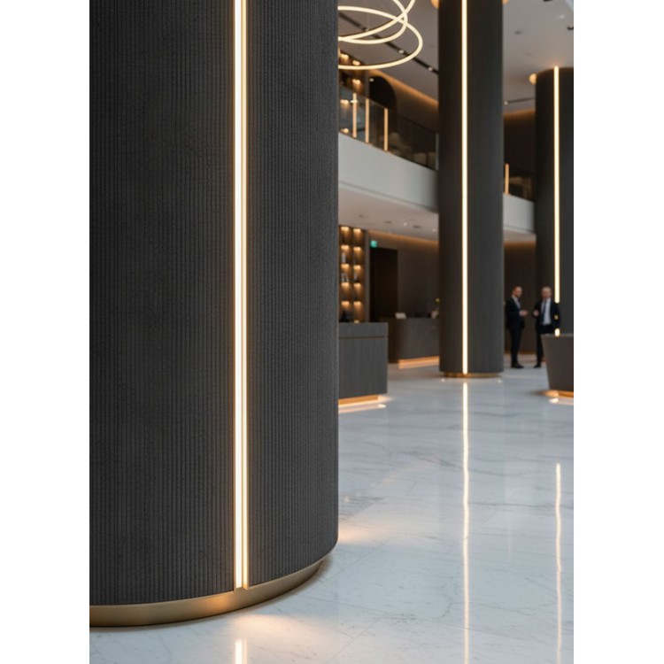 PANEL ΕΥΚΑΜΠΤΗΣ ΠΕΤΡΑΣ 119070  LINE STONE BOARD 600/1200mm DARK GREY NewPlan