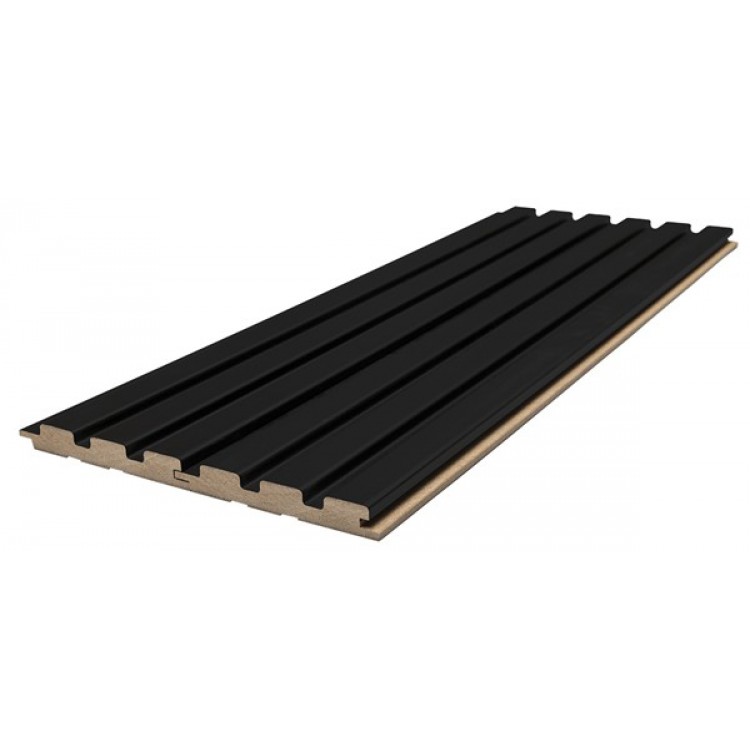MDF PANEL ΜΕ 3D ΠΗΧΑΚΙΑ 505090 BEAT ST 16/119/2750mm BLACK NewPlan