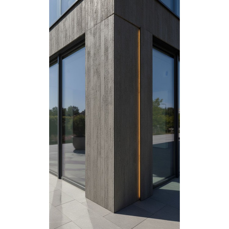 PANEL ΕΥΚΑΜΠΤΗΣ ΠΕΤΡΑΣ 117050  CONCRETE BOARD 600/1200mm MEDIUM GREY NewPlan