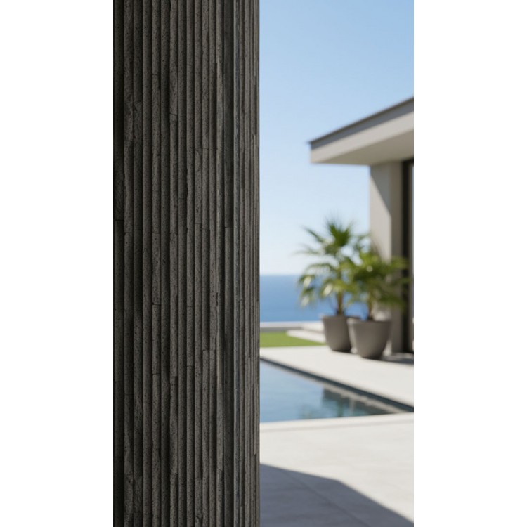 PANEL ΕΥΚΑΜΠΤΗΣ ΠΕΤΡΑΣ 111050 MURETTO STONE 600/1200mm MEDIUM GREY NewPlan