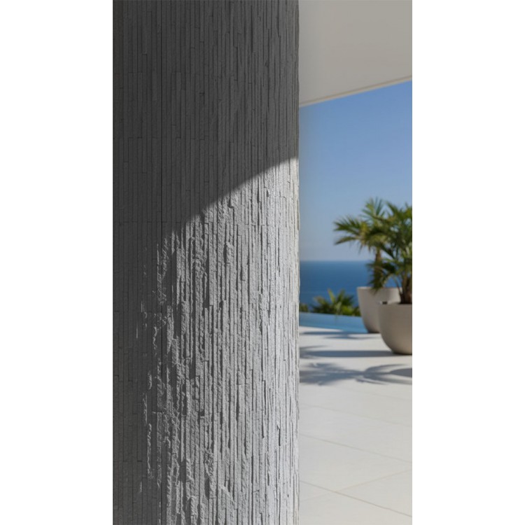 PANEL ΕΥΚΑΜΠΤΗΣ ΠΕΤΡΑΣ 111040 MURETTO STONE 600/1200mm LIGHT GREY NewPlan