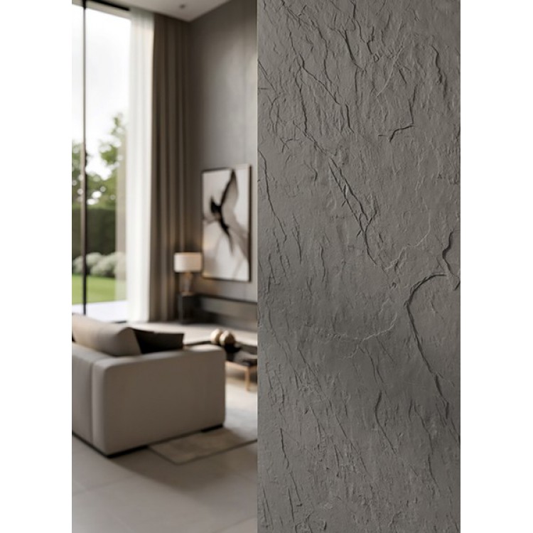 PANEL ΕΥΚΑΜΠΤΗΣ ΠΕΤΡΑΣ 101050 SLATE 600/1200mm MEDIUM GREY NewPlan