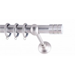 ΚΟΥΡΤΙΝΟΒΕΡΓΑ ΜΟΝΗ Φ25 160cm FRANS BAR STRASS NICKEL