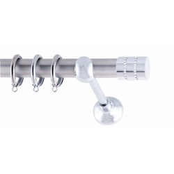 ΚΟΥΡΤΙΝΟΒΕΡΓΑ ΜΟΝΗ Φ25 160cm FRANS BAR STRASS NICKEL - CHROME