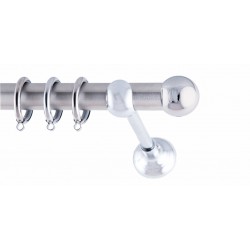 ΚΟΥΡΤΙΝΟΒΕΡΓΑ ΜΟΝΗ Φ25 160cm FRANS BILIA NICKEL - CHROME