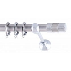 ΚΟΥΡΤΙΝΟΒΕΡΓΑ ΜΟΝΗ Φ25 160cm FRANS DIVA NICKEL - CHROME