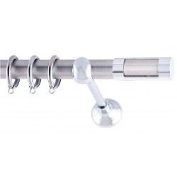 ΚΟΥΡΤΙΝΟΒΕΡΓΑ ΜΟΝΗ Φ25 160cm FRANS IRA NICKEL - CHROME
