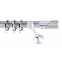 ΚΟΥΡΤΙΝΟΒΕΡΓΑ ΜΟΝΗ Φ25 160cm FRANS RETRO NICKEL - CHROME