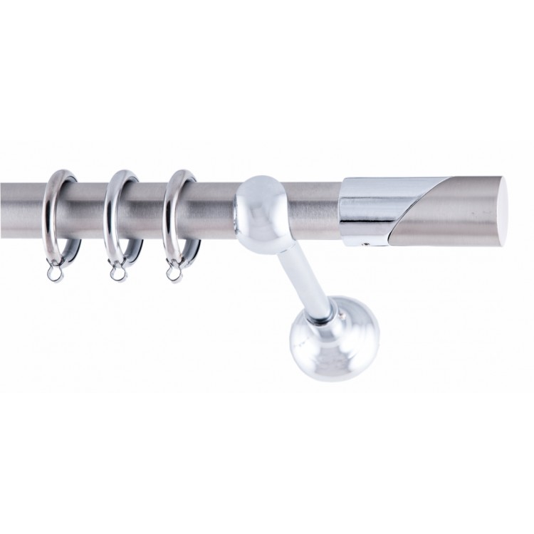 ΚΟΥΡΤΙΝΟΒΕΡΓΑ ΜΟΝΗ Φ25 160cm FRANS RETRO NICKEL - CHROME ΚΟΥΡΤΙΝΟΒΕΡΓΑ ΜΟΝΗ Φ25 160cm FRANS RETRO NICKEL - CHROME