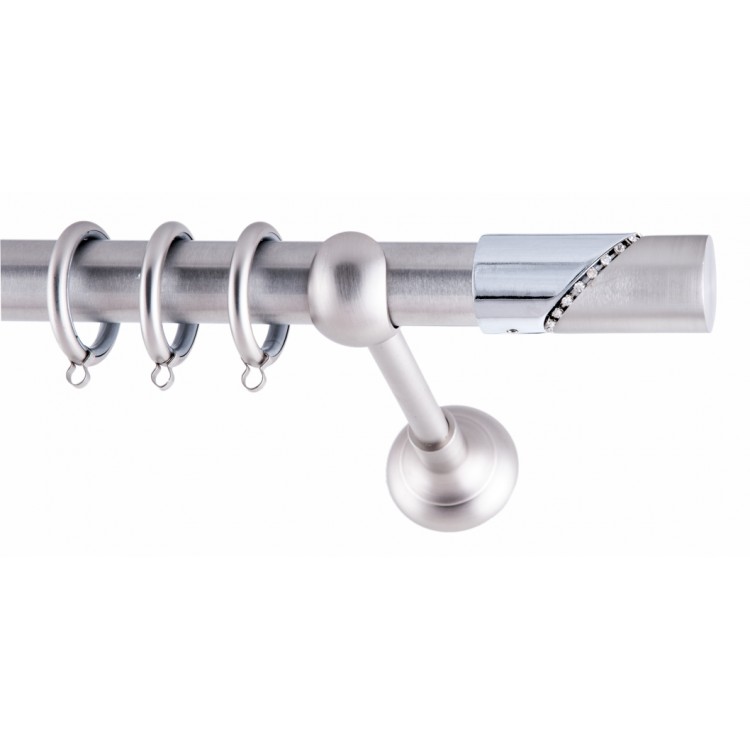 ΚΟΥΡΤΙΝΟΒΕΡΓΑ ΜΟΝΗ Φ25 160cm FRANS RETRO STRASS NICKEL ΚΟΥΡΤΙΝΟΒΕΡΓΑ ΜΟΝΗ Φ25 160cm FRANS RETRO STRASS NICKEL