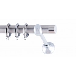 ΚΟΥΡΤΙΝΟΒΕΡΓΑ ΜΟΝΗ Φ25 160cm FRANS TAPA NICKEL - CHROME