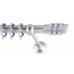 ΚΟΥΡΤΙΝΟΒΕΡΓΑ ΜΟΝΗ Φ25 160cm FRANS THREE RINGS STRASS NICKEL