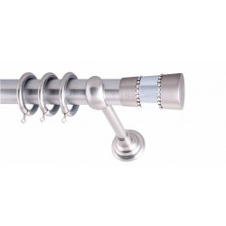 ΚΟΥΡΤΙΝΟΒΕΡΓΑ Φ35 160cm ΜΟΝΗ FRANS ALFA STRASS NICKEL