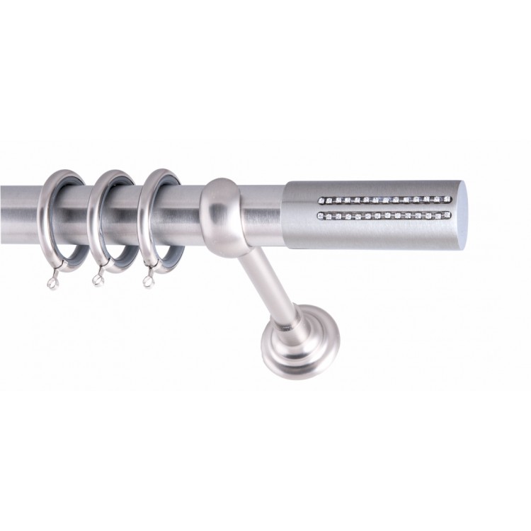 ΚΟΥΡΤΙΝΟΒΕΡΓΑ Φ35 160cm ΜΟΝΗ FRANS LINDOS NICKEL - CHROME ΚΟΥΡΤΙΝΟΒΕΡΓΑ Φ35 160cm ΜΟΝΗ FRANS LINDOS NICKEL - CHROME