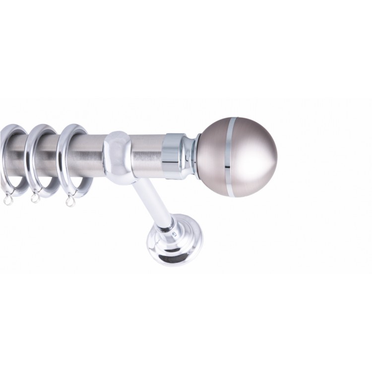 ΚΟΥΡΤΙΝΟΒΕΡΓΑ Φ35 160cm ΜΟΝΗ FRANS PACIFIC NICKEL - CHROME ΚΟΥΡΤΙΝΟΒΕΡΓΑ Φ35 160cm ΜΟΝΗ FRANS PACIFIC NICKEL - CHROME