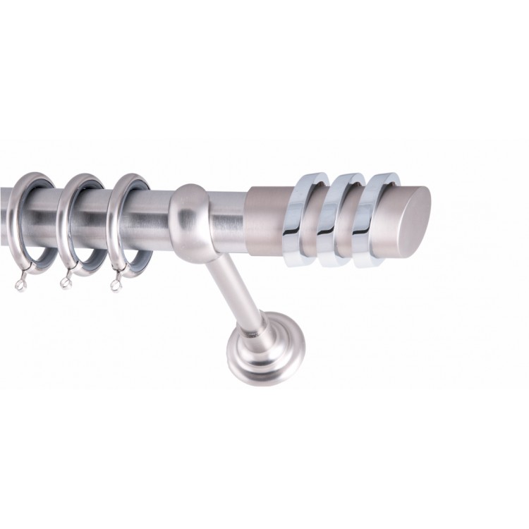 ΚΟΥΡΤΙΝΟΒΕΡΓΑ Φ35 160cm ΜΟΝΗ FRANS THREE RINGS NICKEL ΚΟΥΡΤΙΝΟΒΕΡΓΑ Φ35 160cm ΜΟΝΗ FRANS THREE RINGS NICKEL