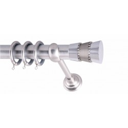 ΚΟΥΡΤΙΝΟΒΕΡΓΑ Φ35 160cm ΜΟΝΗ FRANS TRIPLO STRASS NICKEL