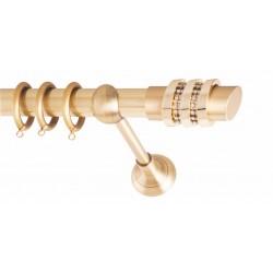 ΚΟΥΡΤΙΝΟΒΕΡΓΑ Φ25 160cm ΜΟΝΗ FRANS ΟΡΟ ΜΑΤ THREE RINGS STRASS