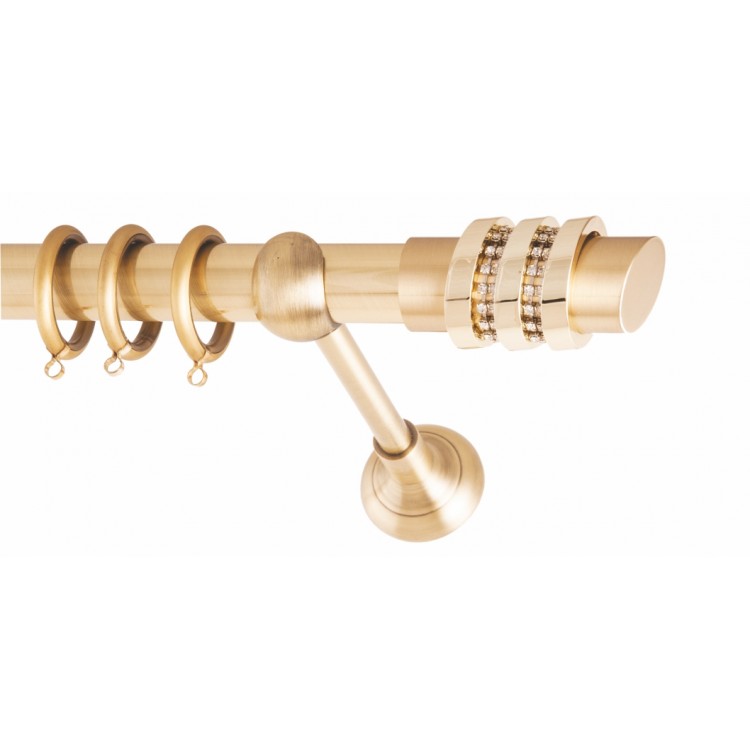 ΚΟΥΡΤΙΝΟΒΕΡΓΑ Φ25 160cm ΜΟΝΗ FRANS ΟΡΟ ΜΑΤ THREE RINGS STRASS ΚΟΥΡΤΙΝΟΒΕΡΓΑ Φ25 160cm ΜΟΝΗ FRANS ΟΡΟ ΜΑΤ THREE RINGS STRASS