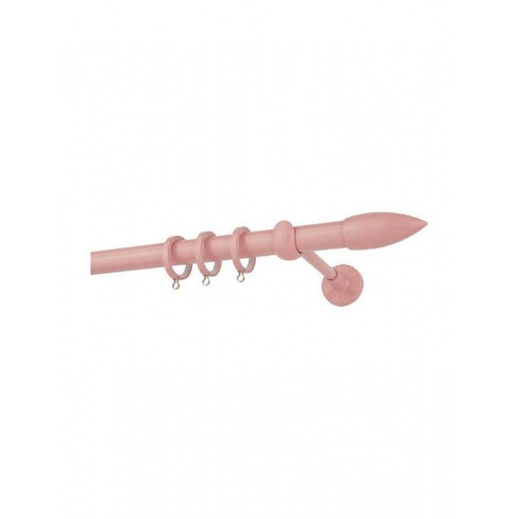 Zogometal Μεταλλικό Κουρτινόξυλο CP0430 Μονό 160cm Φ25mm Ροζ