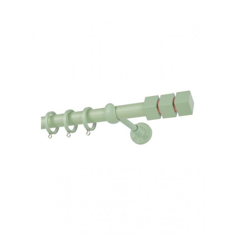 Zogometal Μεταλλικό Κουρτινόξυλο CP0473 160cm Μονό Φ25mm Φυστικί-Ροζ