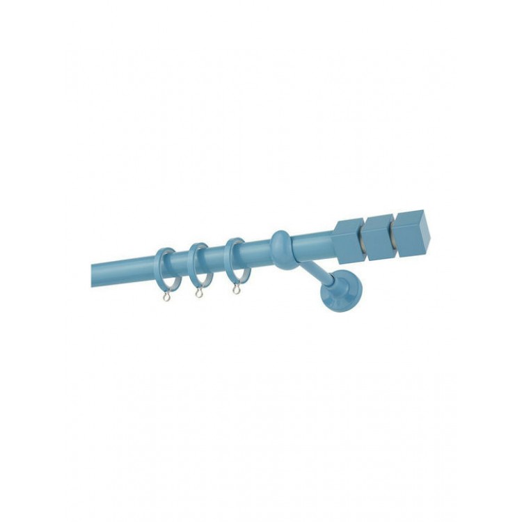 Zogometal Μεταλλικό Κουρτινόξυλο CP0473 160cm Μονό Φ25mm Γαλάζιο-Γκρι