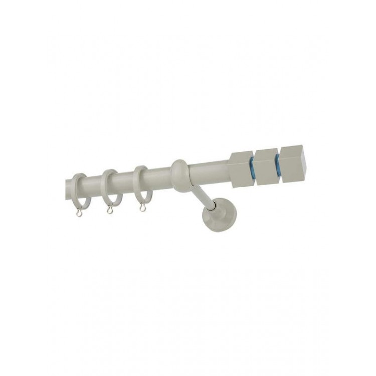 Zogometal Μεταλλικό Κουρτινόξυλο CP0473 160cm Μονό Φ25mm Γκρι-Γαλάζιο