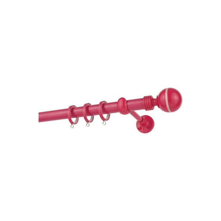 Zogometal Μεταλλικό Κουρτινόξυλο CP0079 160cm Μονό Φ25mm Φούξια-Ροζ