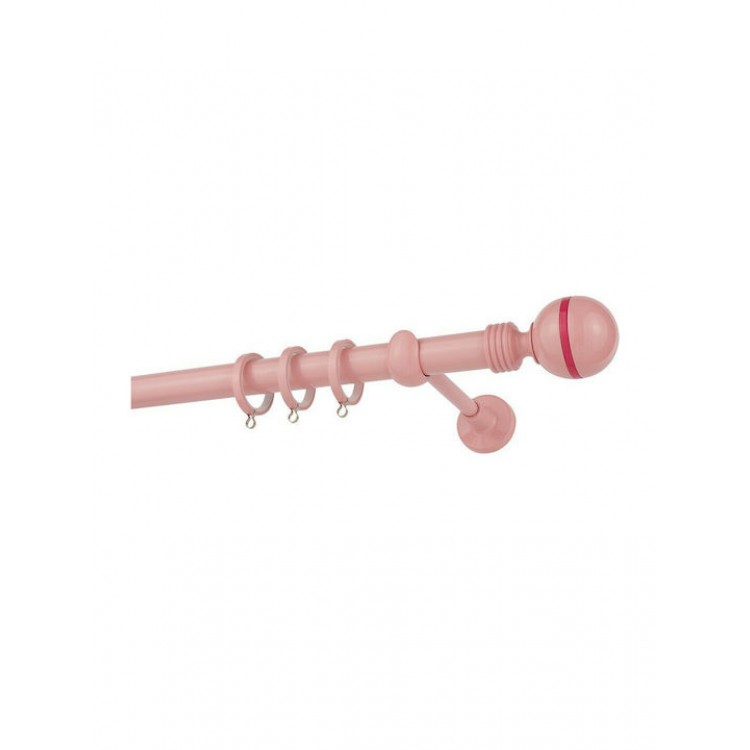 Zogometal Μεταλλικό Κουρτινόξυλο CP0079 160cm Μονό Φ25mm Ροζ-Φούξια