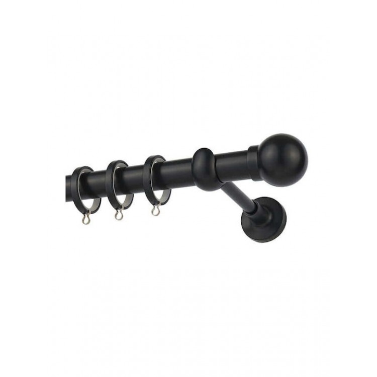 Zogometal Μεταλλικό Κουρτινόξυλο CP0058 Μονό 160cm Φ25mm Ανθρακί Zogometal Μεταλλικό Κουρτινόξυλο CP0058 Μονό 160cm Φ25mm Ανθρακί