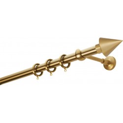 Zogometal Μεταλλικό Κουρτινόξυλο E4146 Μονό 160cm Όρο Ματ