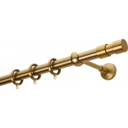 Zogometal Μεταλλικό Κουρτινόξυλο E4142 Μονό 160cm Όρο Ματ