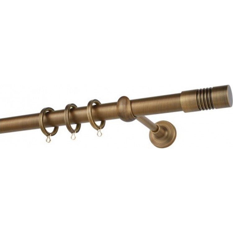 Zogometal Μεταλλικό Κουρτινόξυλο E0435 Φ25mm 160cm Μπρονζέ