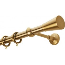 Zogometal Μεταλλικό Κουρτινόξυλο E4141 Μονό 160cm Όρο Ματ