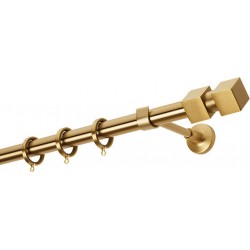 Zogometal Μεταλλικό Κουρτινόξυλο E4144 Μονό 160cm Όρο Ματ