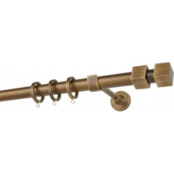 Zogometal Μεταλλικό Κουρτινόξυλο E4144 Μονό 160cm Μπρονζέ